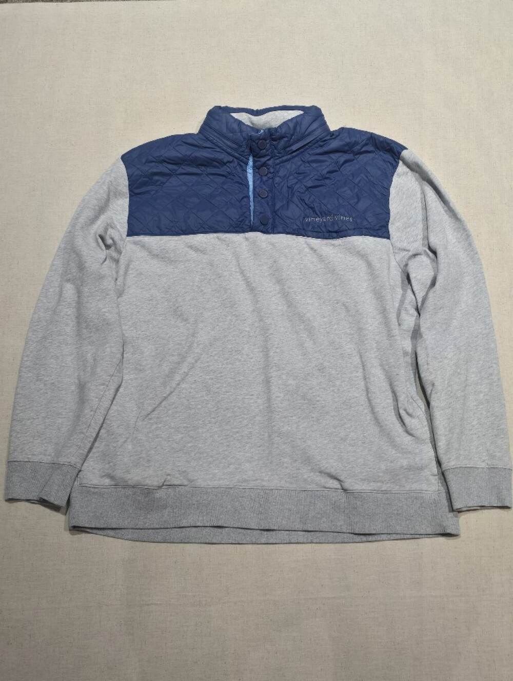 Vineyard Vines Pullover Button-up quarter zip Mens Size XL